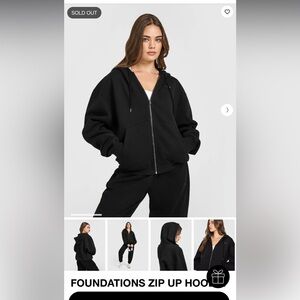 Oner Active Foundations Black Zip-Up Hoodie